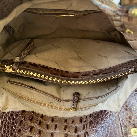 Brahmin croc embossed leather shoulder bag - Picture 7 of 10